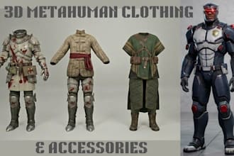 realistic 3d metahuman clothing 3d accessories unreal outfit unity clothing
