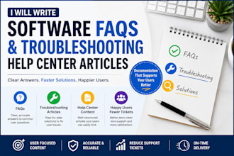 write software faqs and troubleshooting help center articles