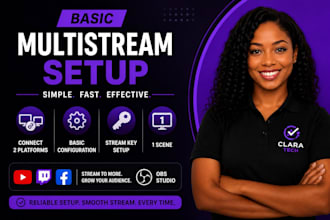 set up obs studio for multistreaming on youtube, twitch, facebook, and kick