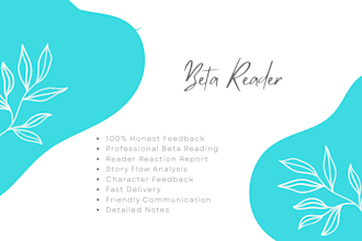 beta read your romance novel and provide detailed feedback