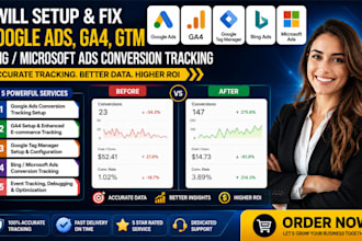 setup google ads ga4 tag manager bing microsoft ads GTM conversion tracking sem