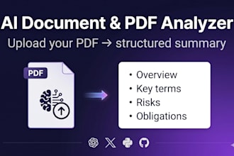 build an ai tool to analyze and summarize your pdfs and contracts