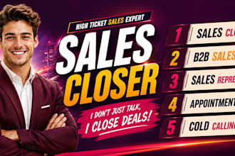 be high ticket sales closer b2b sales rep and appointment setting telemarketing
