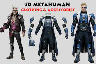 realistic 3d metahuman clothing unreal engine outfit unity 3d character clothing