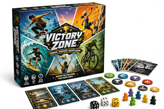 develop board game design, board game, card game, box and game development