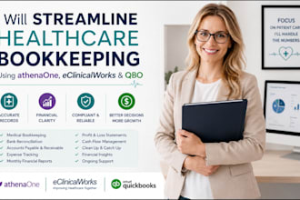 streamline healthcare bookkeeping using athenaone, eclinicalworks and qbo