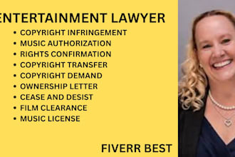handle copyright issues, film clearances and music as entertainment lawyer in US