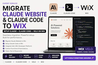 migrate claude website claude code to wix setup claude claude code velo wix