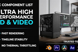 make the perfect editing and 3d rendering PC build list