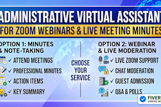 be your virtual assistant for zoom moderation and meeting attendance