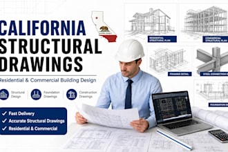 design california structural drawings for residential and commercial buildings