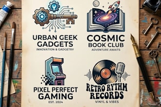 design an amazing gaming cosmic or retro logo on canva