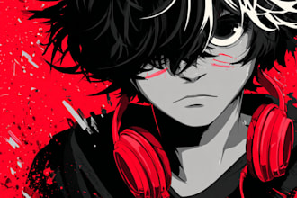 make anime style phonk cover photos