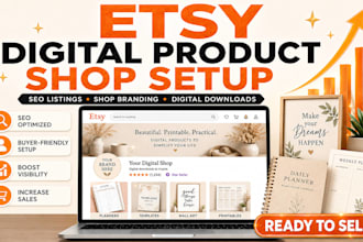 build etsy digital product shop to help you sell digital downloads