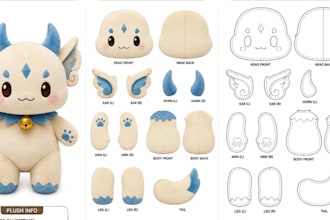 turn your character into a custom plush toy design