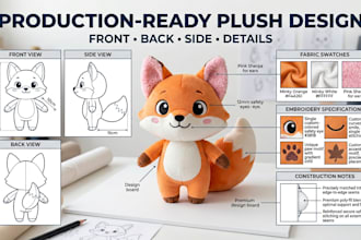 turn your character into a custom plush toy design