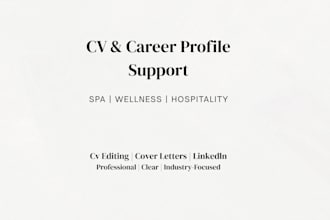 review and improve your spa, hospitality, or cruise CV