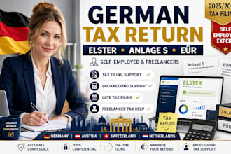 prepare elster self employed tax return anlage s eÜr germany