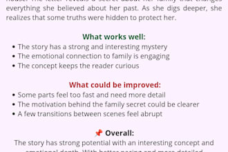 beta reading for your story with honest, detailed feedback