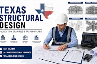 provide texas structural design foundation drawings and framing plans