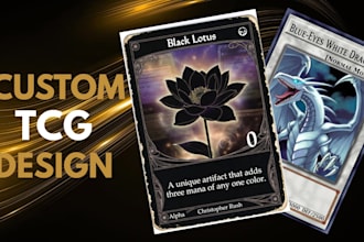 design custom tcg card, trading card game illustration pokemon yugioh style
