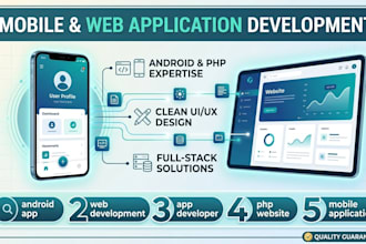 develop a professional android app or web application
