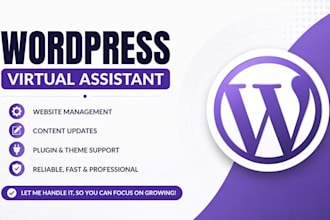 be wordpress virtual assistant personal wordpress developer and admin support VA