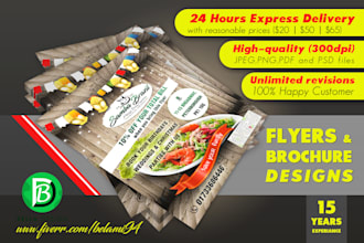 design a flyer, bifold, trifold, brochure, poster or leaflet