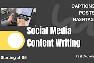 write engaging social media content and captions for your brand