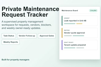 build a maintenance request tracker for property managers