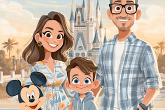 design a disney family portrait