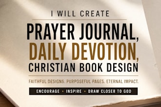 create prayer journal, daily devotion, christian book design
