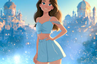 turn you into a disney style cartoon character