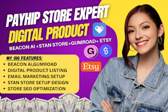 setup payhip, payhip store stan store, digital product beacons ai payhip