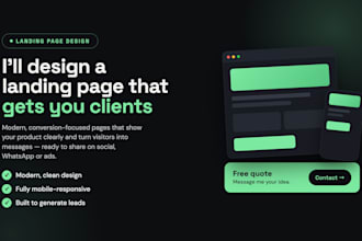 design and develop a professional landing page