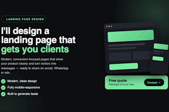 design and develop a professional landing page