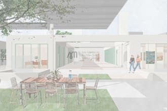 create post digital architectural visualization and collages