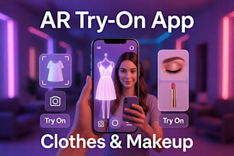 develop ar try on app for clothes and makeup virtual fitting