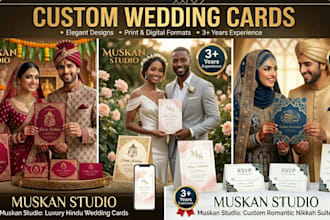 create luxury wedding cards