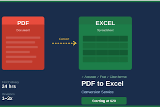 convert your PDF to excel spreadsheet accurately and quickly