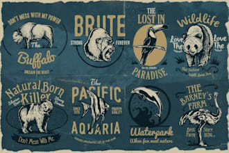design retro vintage animal logo for your brand