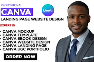 canva website design canva landing page redesign canva ugc portfolio website