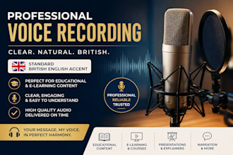 record clear british english audios for esl learners