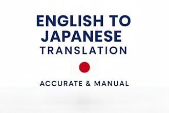 provide accurate and manual english to japanese translation