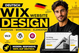 build design deutsch wix website redesign wordpress elementor german website