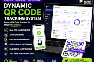 develop a custom dynamic qr code system with tracking and analytics