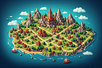 create custom fantasy battle map, fantasy vector map