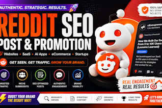 do reddit seo posts for websites, saas, ai app and ecommerce promotion