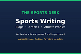 write engaging sports blog posts and articles