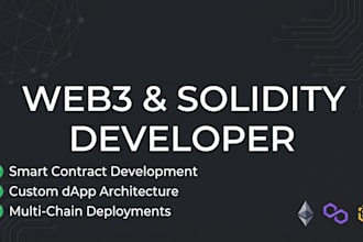 develop custom web3 smart contracts and solidity dapps